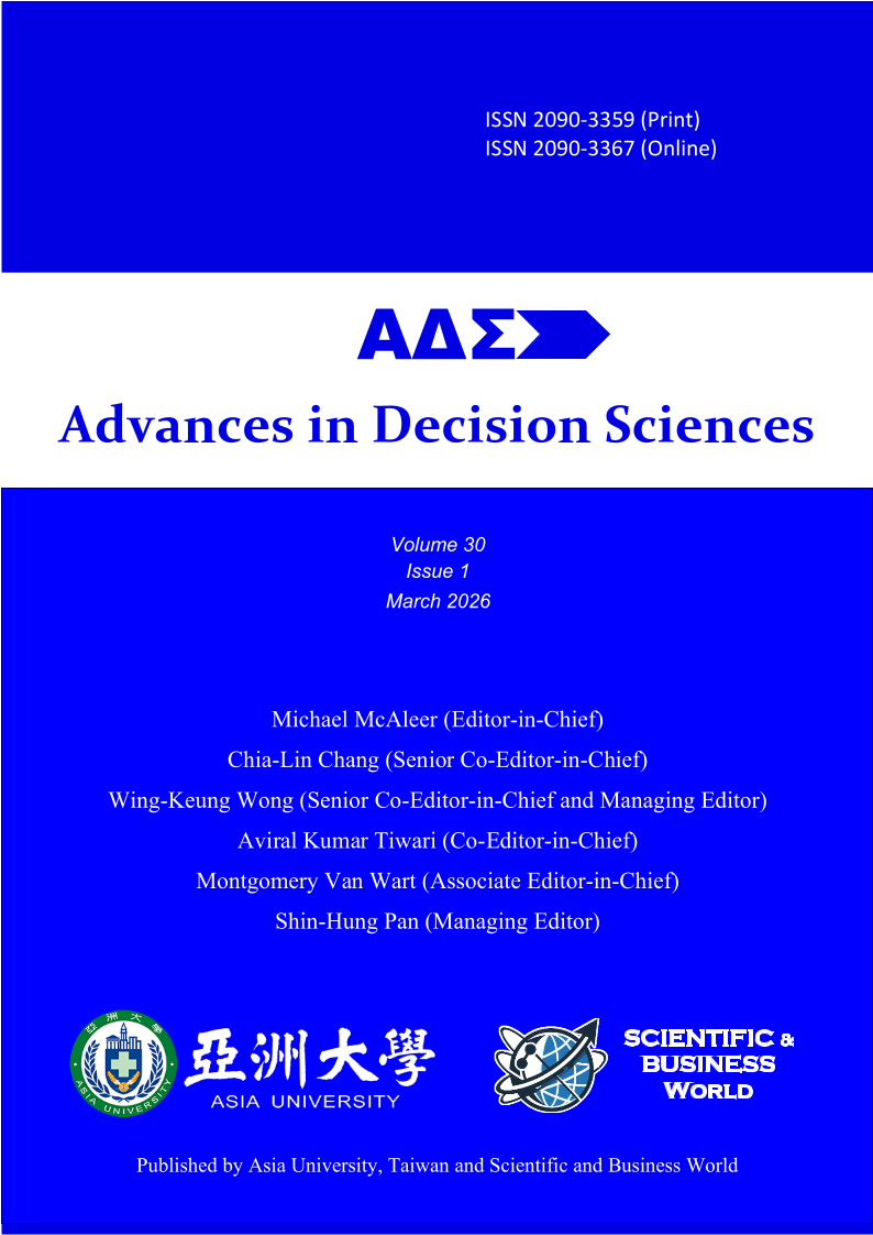 					View Vol. 30 No. 1 (2026): Advances in Decision Sciences
				