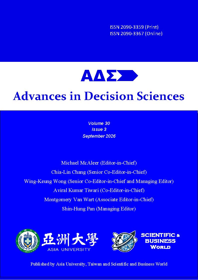 					View Vol. 30 No. 3 (2026): Advances in Decision Sciences
				